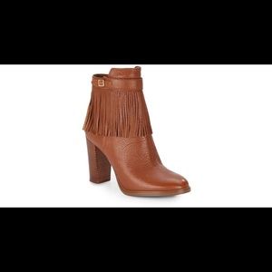 Presta Fringed Leather Ankle Boots